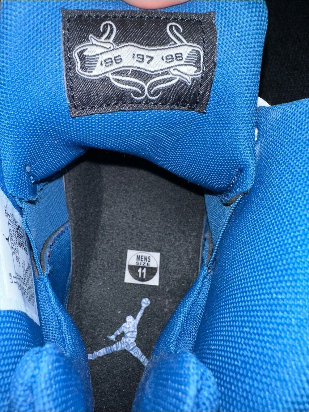 Jordan Men's Blue and Black 6 rings Sneakers